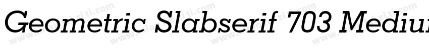 Geometric Slabserif 703 Medium字体转换
